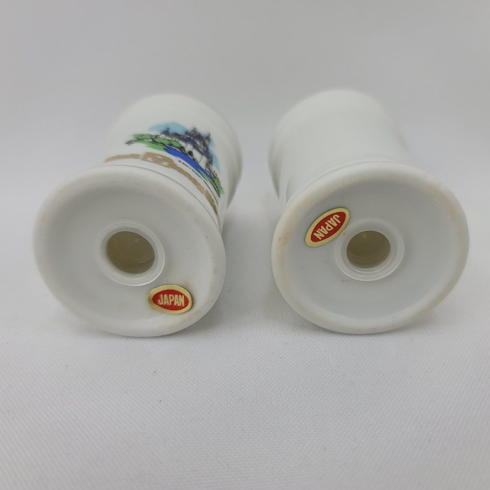 Vintage 70s NOS Walt Disney World Cinderellas Castle Salt & Pepper Shakers Japan - Picture 2 of 9